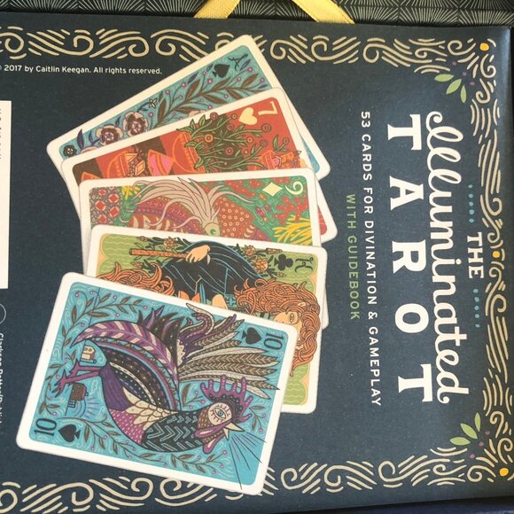 NIB The Illuminated Oracle Tarot 53 Cards Divination by Caitlin Keegan Navy Blue - Picture 5 of 8